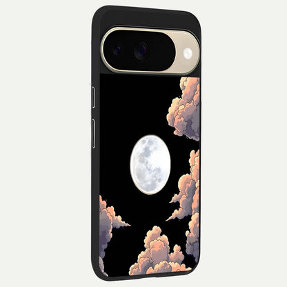  Shade Cloud Moon back cover For Google Pixel 9 slim fit glass case with vibrant aesthetic design