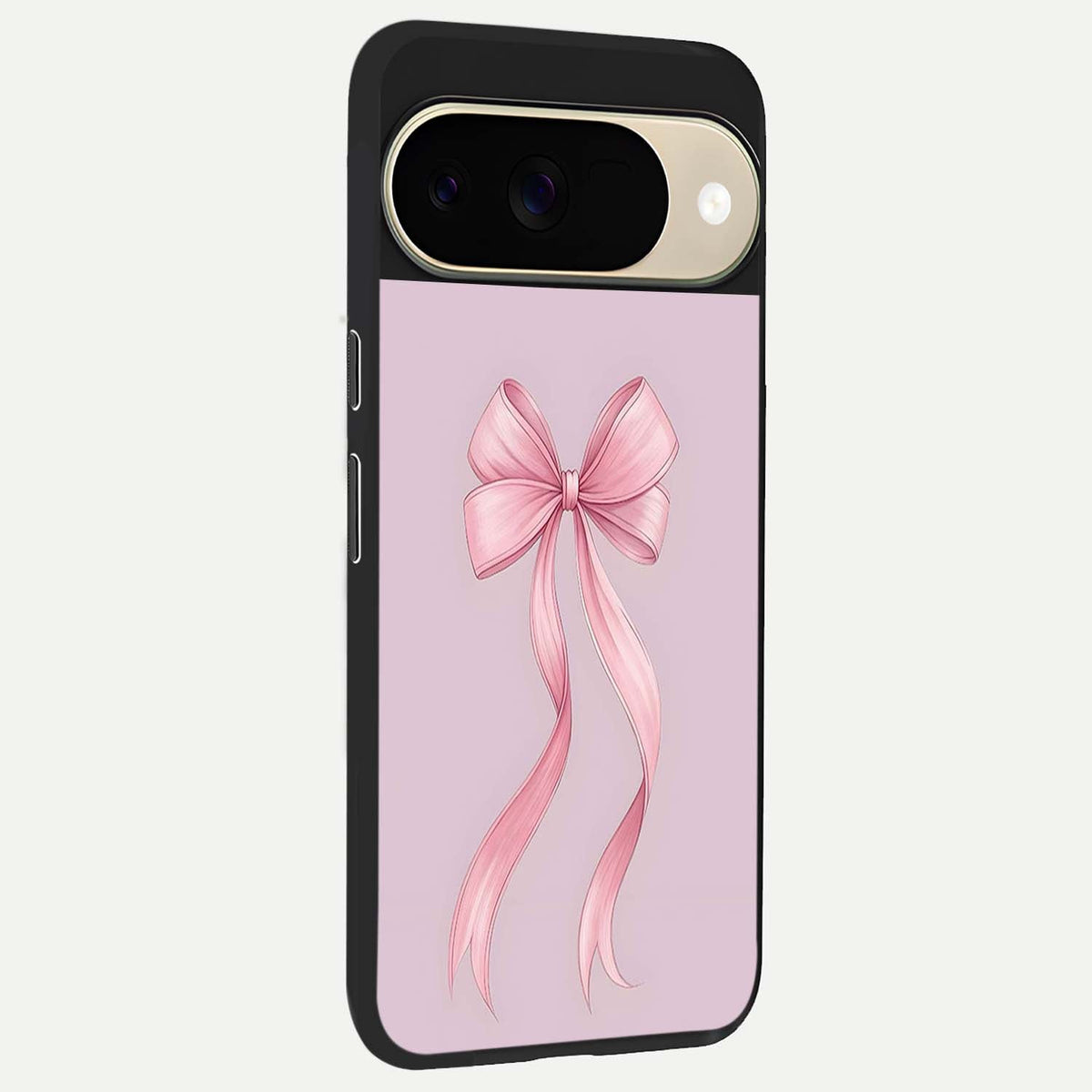  Soft Blush Bow back cover For Google Pixel 9 slim fit glass case with vibrant aesthetic design