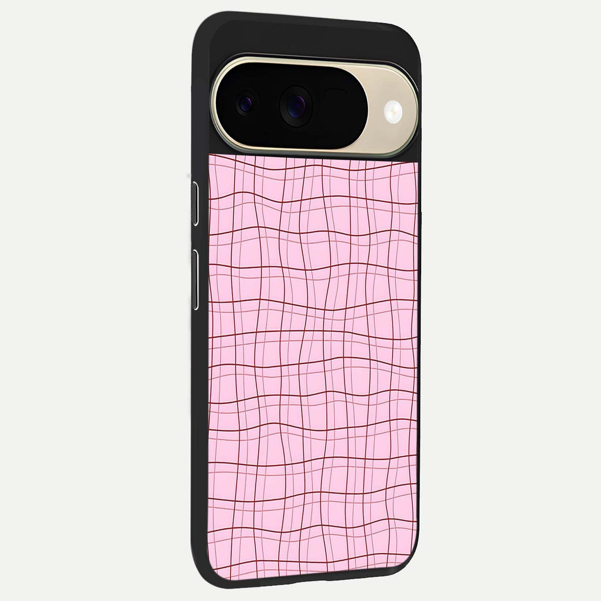  Soft Grid Bliss back cover For Google Pixel 9 slim fit glass case with vibrant aesthetic design
