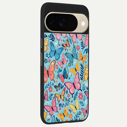  Spring Wing Garden back cover For Google Pixel 9 slim fit glass case with vibrant aesthetic design