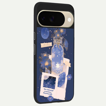  Starlit Cosmic Jar back cover For Google Pixel 9 slim fit glass case with vibrant aesthetic design