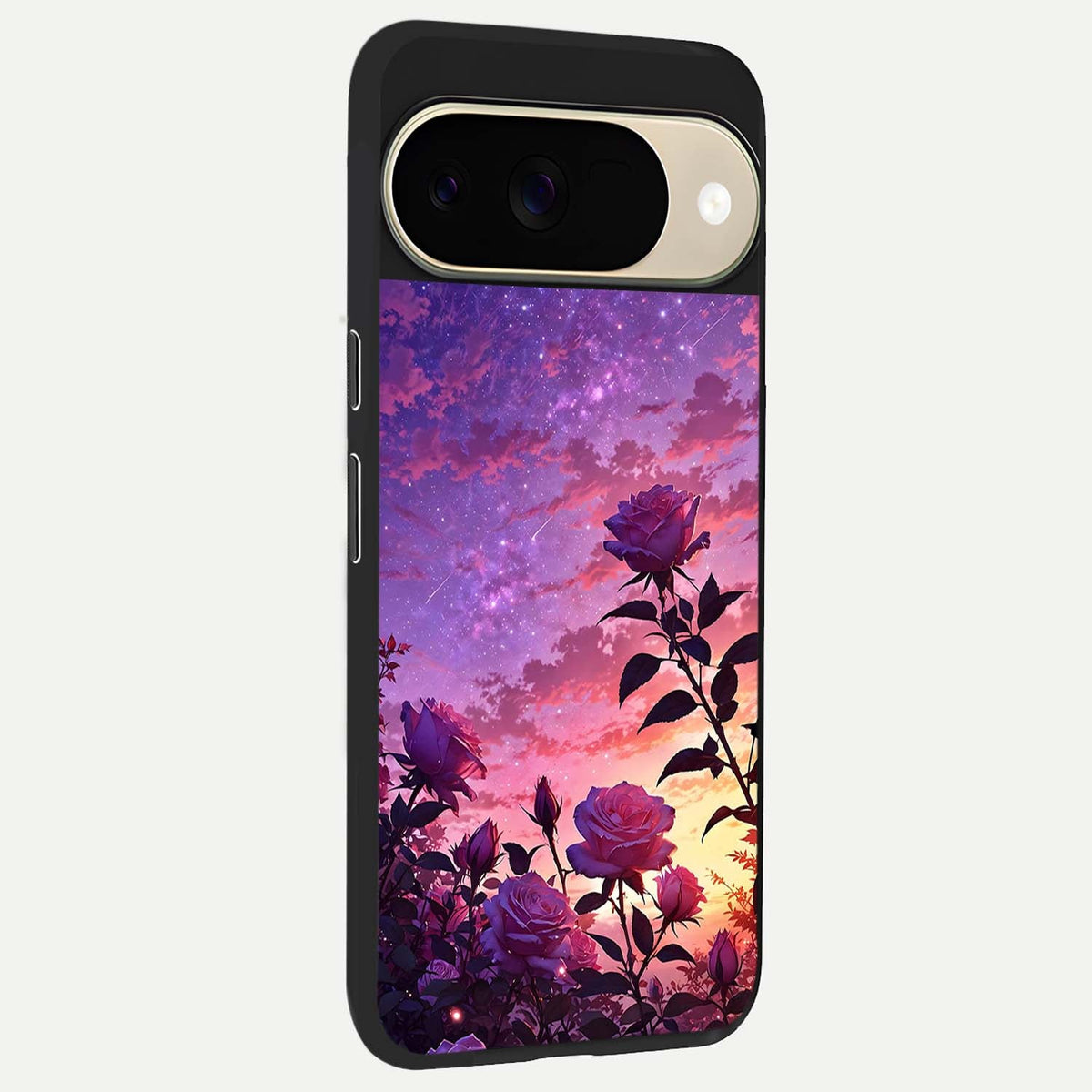  Starlit Rose Twilight back cover For Google Pixel 9 slim fit glass case with vibrant aesthetic design