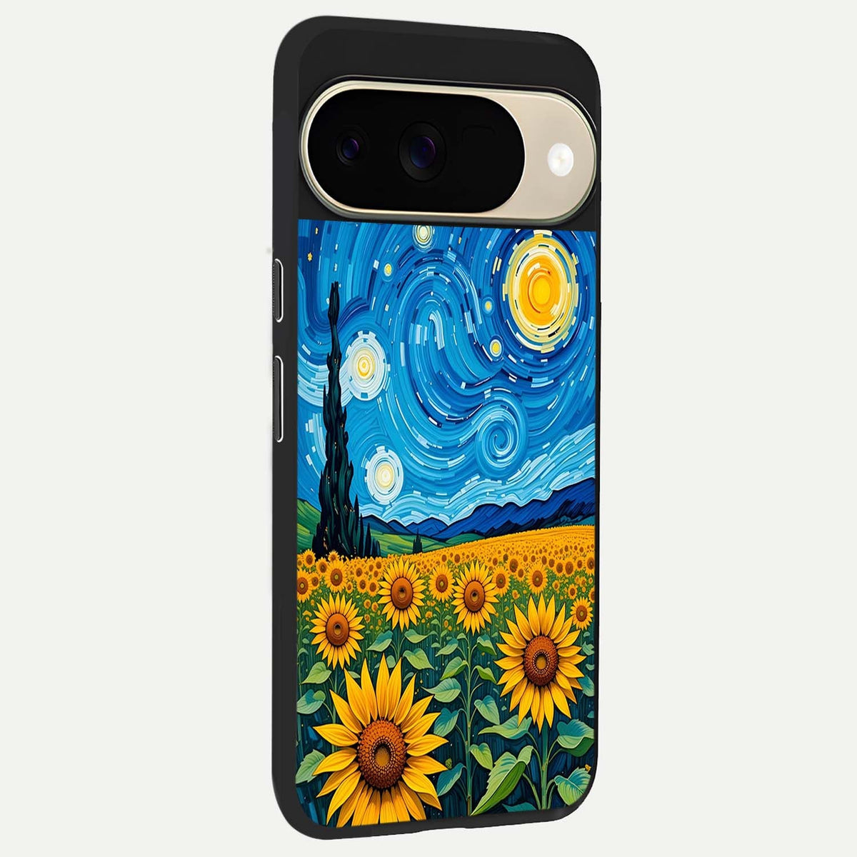  Starry Sunflower Dreams back cover For Google Pixel 9 slim fit glass case with vibrant aesthetic design