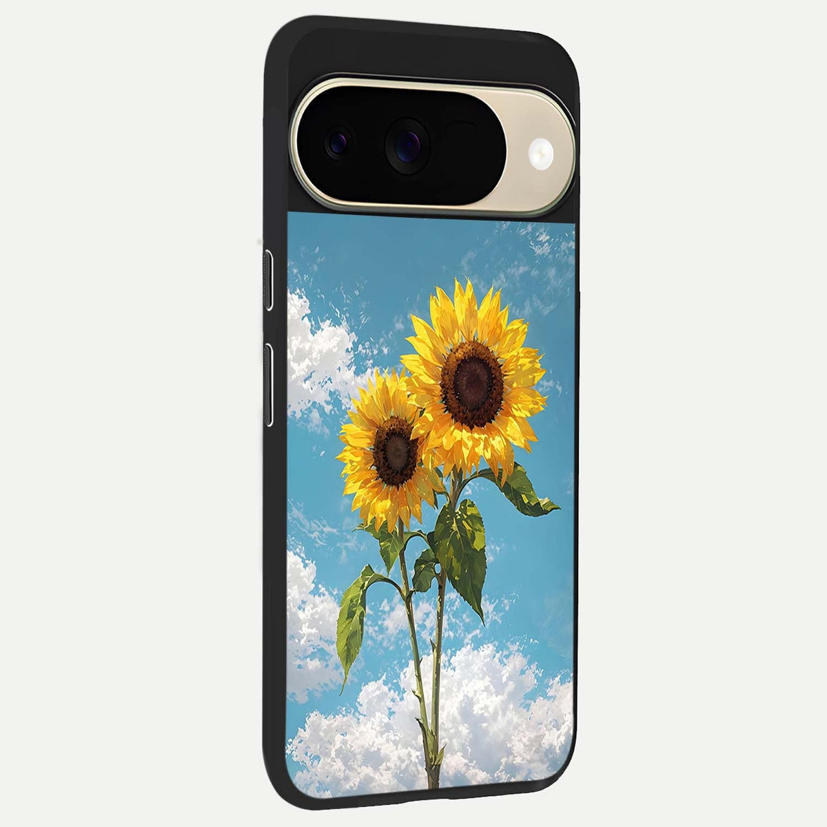 Sunlit Daisy Glow back cover For Google Pixel 9 slim fit glass case with vibrant aesthetic design