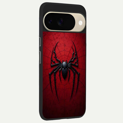 Superhero Web Emblem back cover For Google Pixel 9 slim fit glass case with vibrant aesthetic design