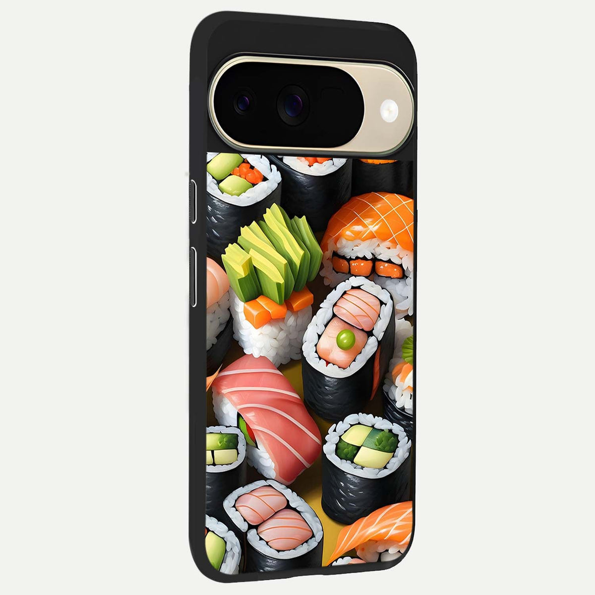  Sushi Food Pattern back cover For Google Pixel 9 slim fit glass case with vibrant aesthetic design