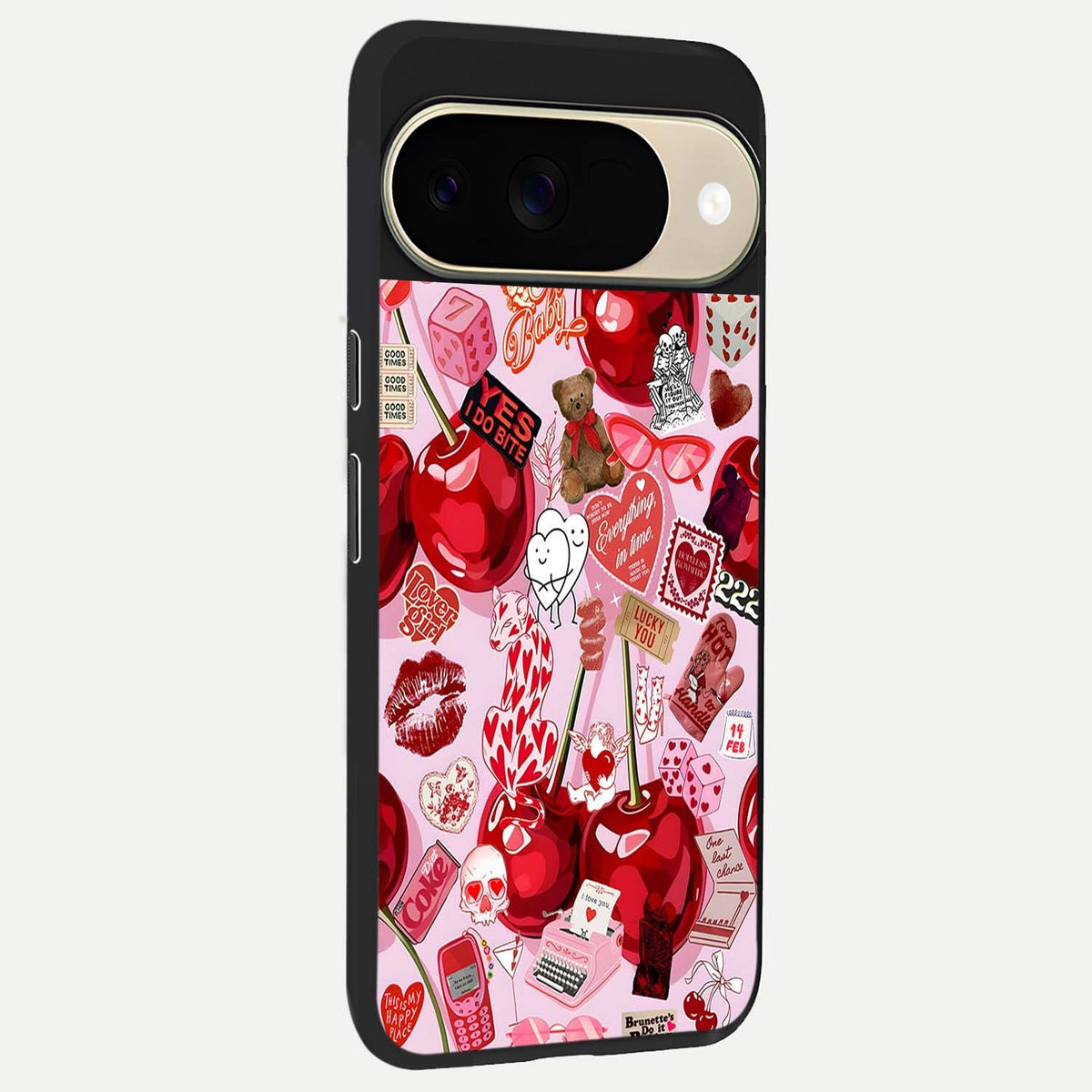  Sweet Cherry Chaos back cover For Google Pixel 9 slim fit glass case with vibrant aesthetic design