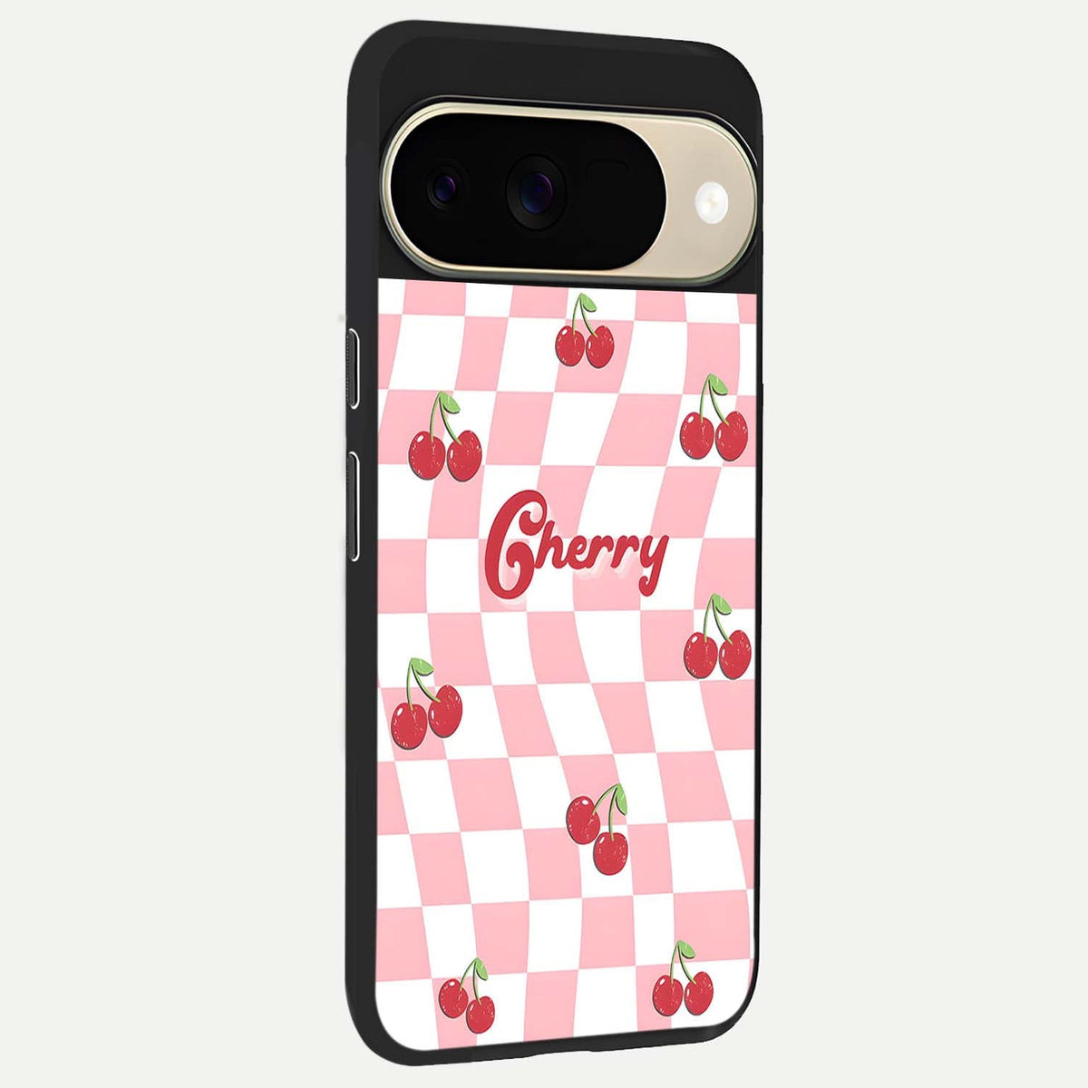  Sweet Cherry Vibes back cover For Google Pixel 9 slim fit glass case with vibrant aesthetic design
