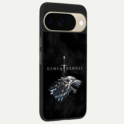  Throne Wolf Legacy back cover For Google Pixel 9 slim fit glass case with vibrant aesthetic design
