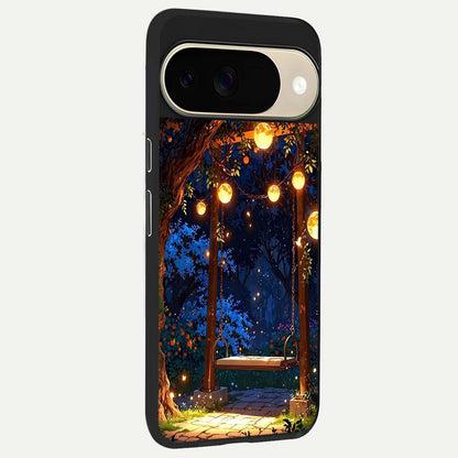  Twilight Garden Swing back cover For Google Pixel 9 slim fit glass case with vibrant aesthetic design