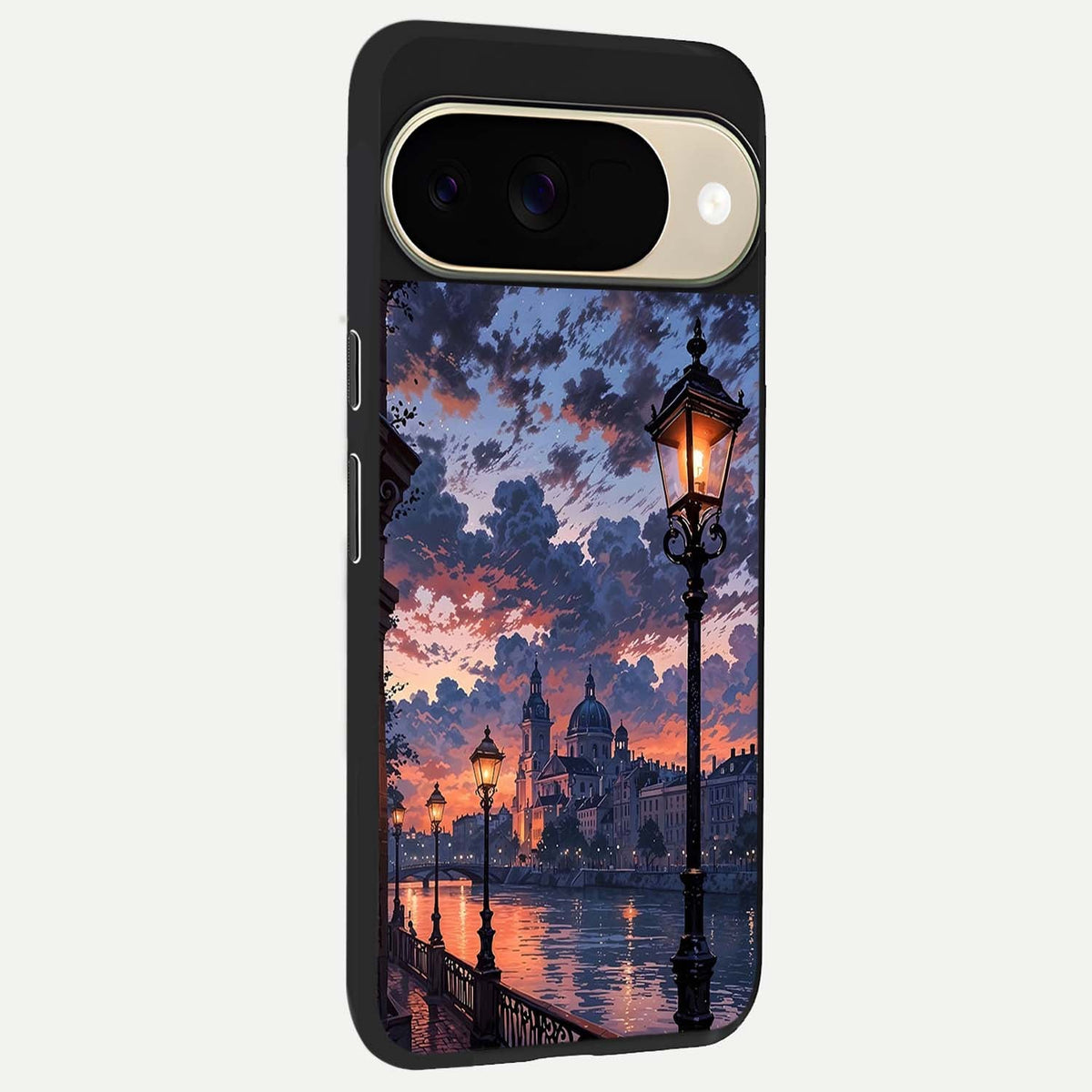  Twilight River Lights back cover For Google Pixel 9 slim fit glass case with vibrant aesthetic design