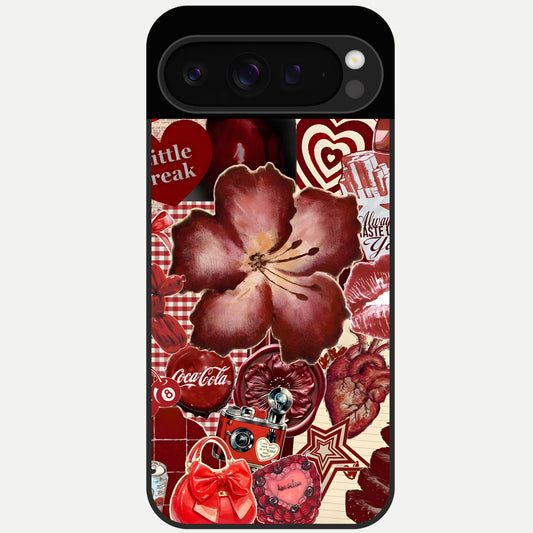  Aesthetic Little Freak Glass Case For Google Pixel 9 Pro back cover – full design glossy printed glass finish