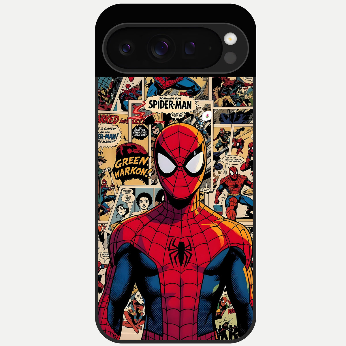  Aesthetic Spider Glass Case For Google Pixel 9 Pro back cover – full design glossy printed glass finish