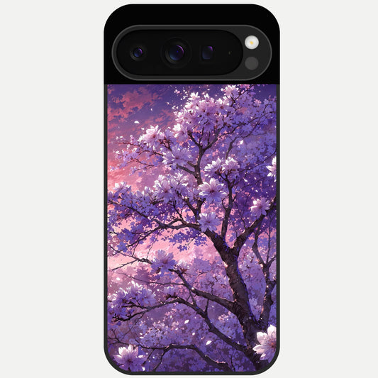  Blossom Tree Glass Case For Google Pixel 9 Pro back cover – full design glossy printed glass finish