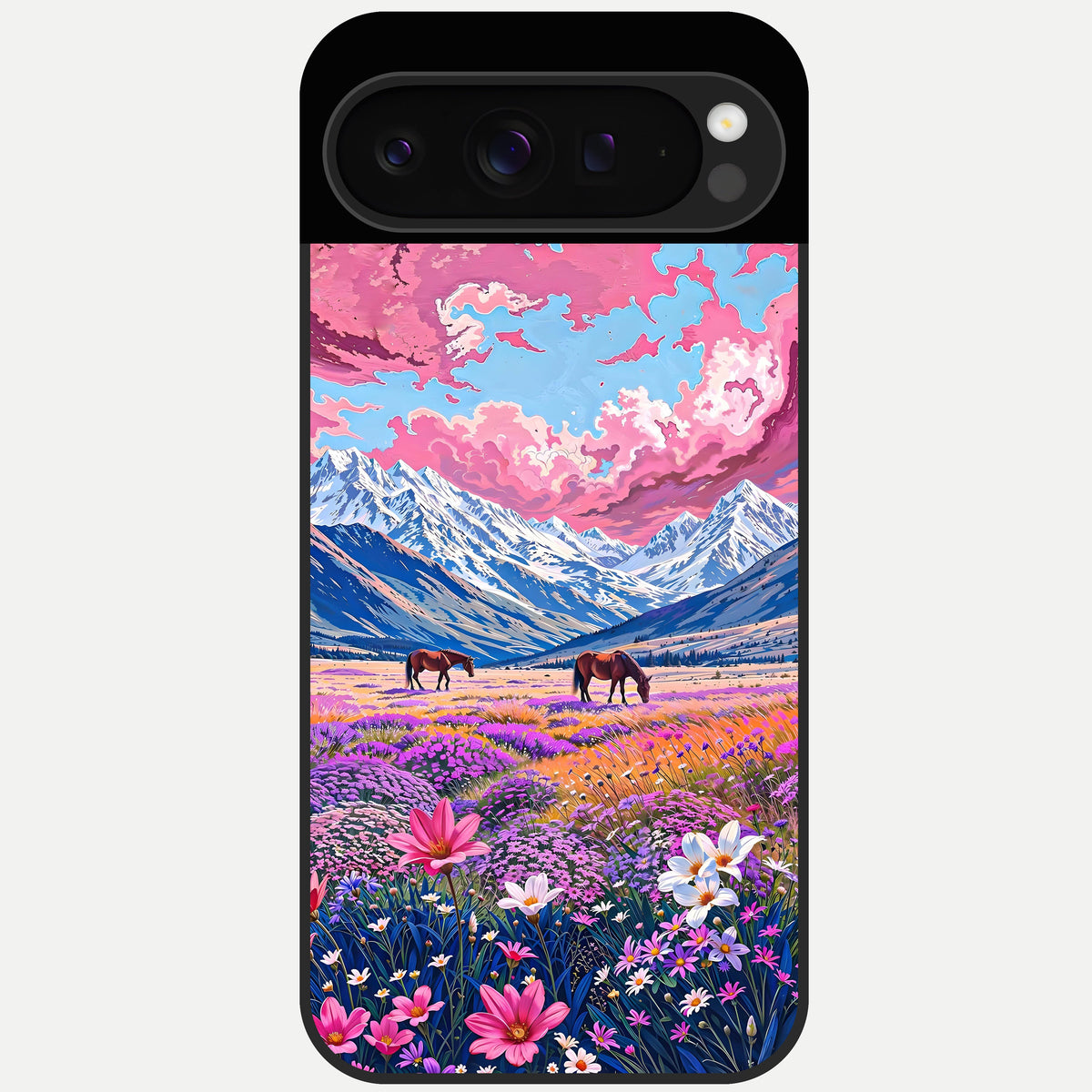 Blossom Valley Dream Glass Case For Google Pixel 9 Pro back cover – full design glossy printed glass finish