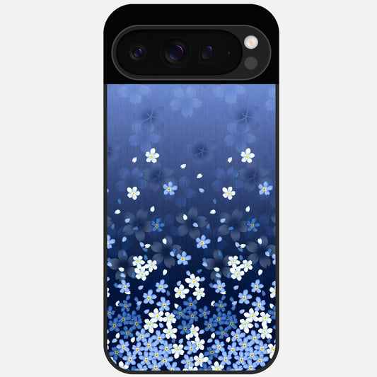  Blue Starry Glass Case For Google Pixel 9 Pro back cover – full design glossy printed glass finish