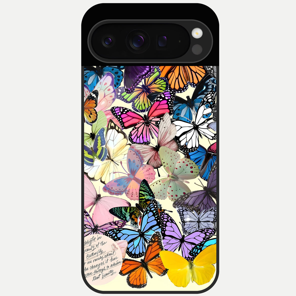  Butterflies Petal Dream Glass Case For Google Pixel 9 Pro back cover – full design glossy printed glass finish