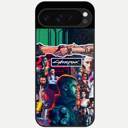  CYBERPUNK Legacy Glass Case For Google Pixel 9 Pro back cover – full design glossy printed glass finish