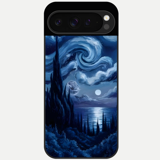  Celestial Dream Van Gogh Glass Case For Google Pixel 9 Pro back cover – full design glossy printed glass finish