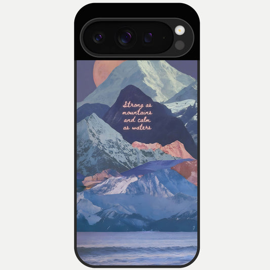  Celestial Mountain Calm Glass Case For Google Pixel 9 Pro back cover – full design glossy printed glass finish