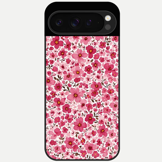  Cherry Blossom Charm Glass Case For Google Pixel 9 Pro back cover – full design glossy printed glass finish