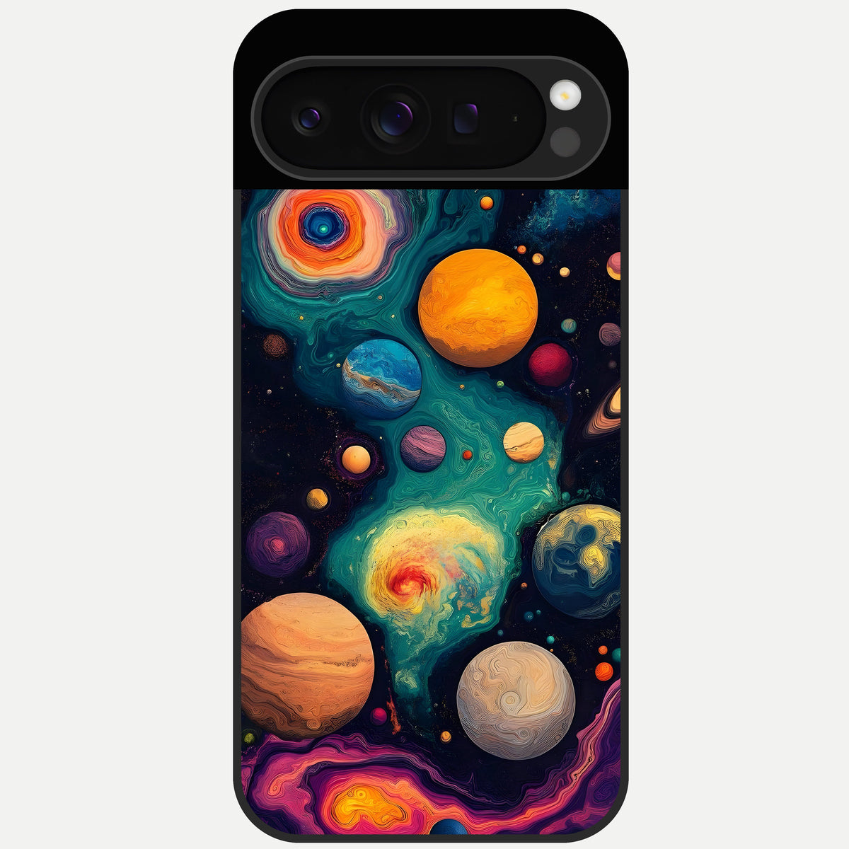  Cosmic Planet Journey Glass Case For Google Pixel 9 Pro back cover – full design glossy printed glass finish