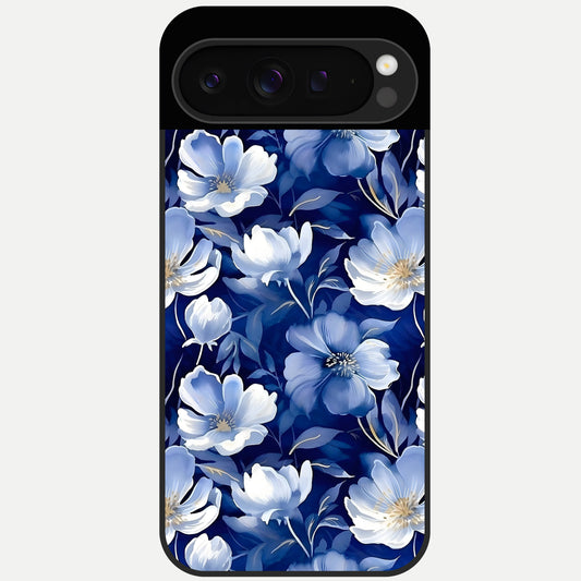  Cute Floral Patterns Glass Case For Google Pixel 9 Pro back cover – full design glossy printed glass finish
