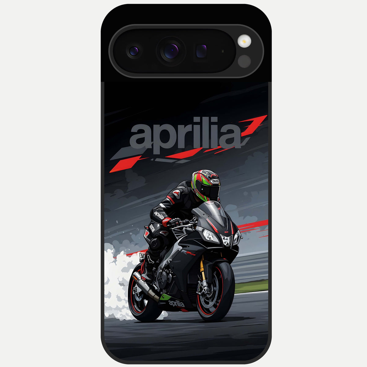  Dark Aprilla Glass Case For Google Pixel 9 Pro back cover – full design glossy printed glass finish