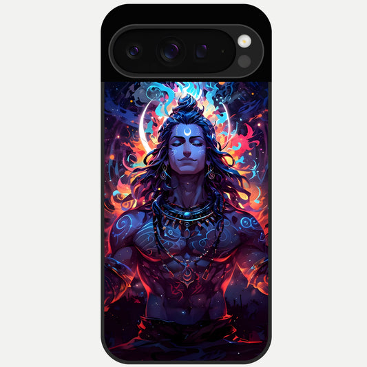  Divine Fire Shiv Glass Case For Google Pixel 9 Pro back cover – full design glossy printed glass finish