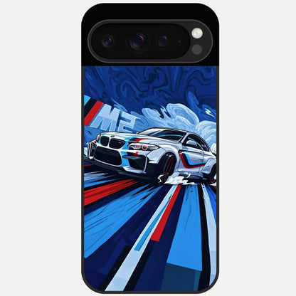  Drift Power Rush Glass Case For Google Pixel 9 Pro back cover – full design glossy printed glass finish