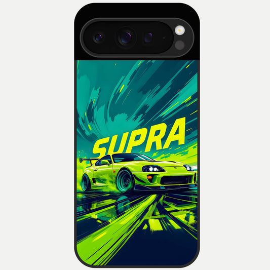  Electric Supra Thunder Glass Case For Google Pixel 9 Pro back cover – full design glossy printed glass finish