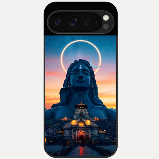  Eternal Shiva Aura Glass Case For Google Pixel 9 Pro back cover – full design glossy printed glass finish