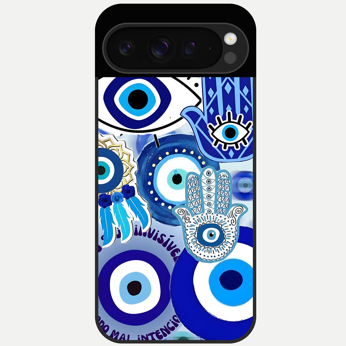  Evil Eyes Dream Glass Case For Google Pixel 9 Pro back cover – full design glossy printed glass finish