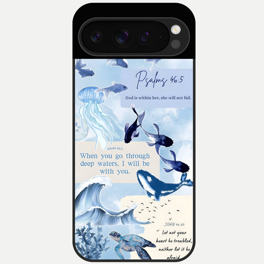  Faithful Ocean Promise Glass Case For Google Pixel 9 Pro back cover – full design glossy printed glass finish