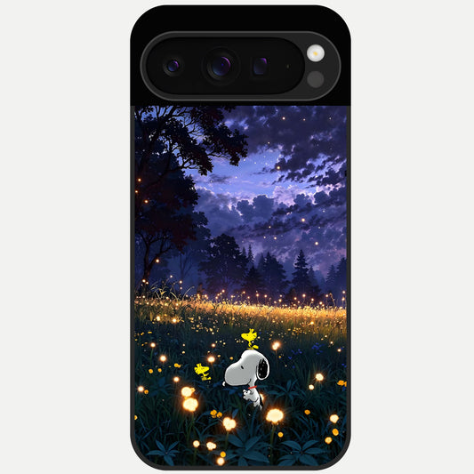  Firefly Meadow Magic Glass Case For Google Pixel 9 Pro back cover – full design glossy printed glass finish