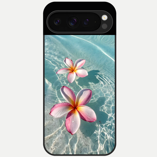  Floating Bloom Bliss Glass Case For Google Pixel 9 Pro back cover – full design glossy printed glass finish