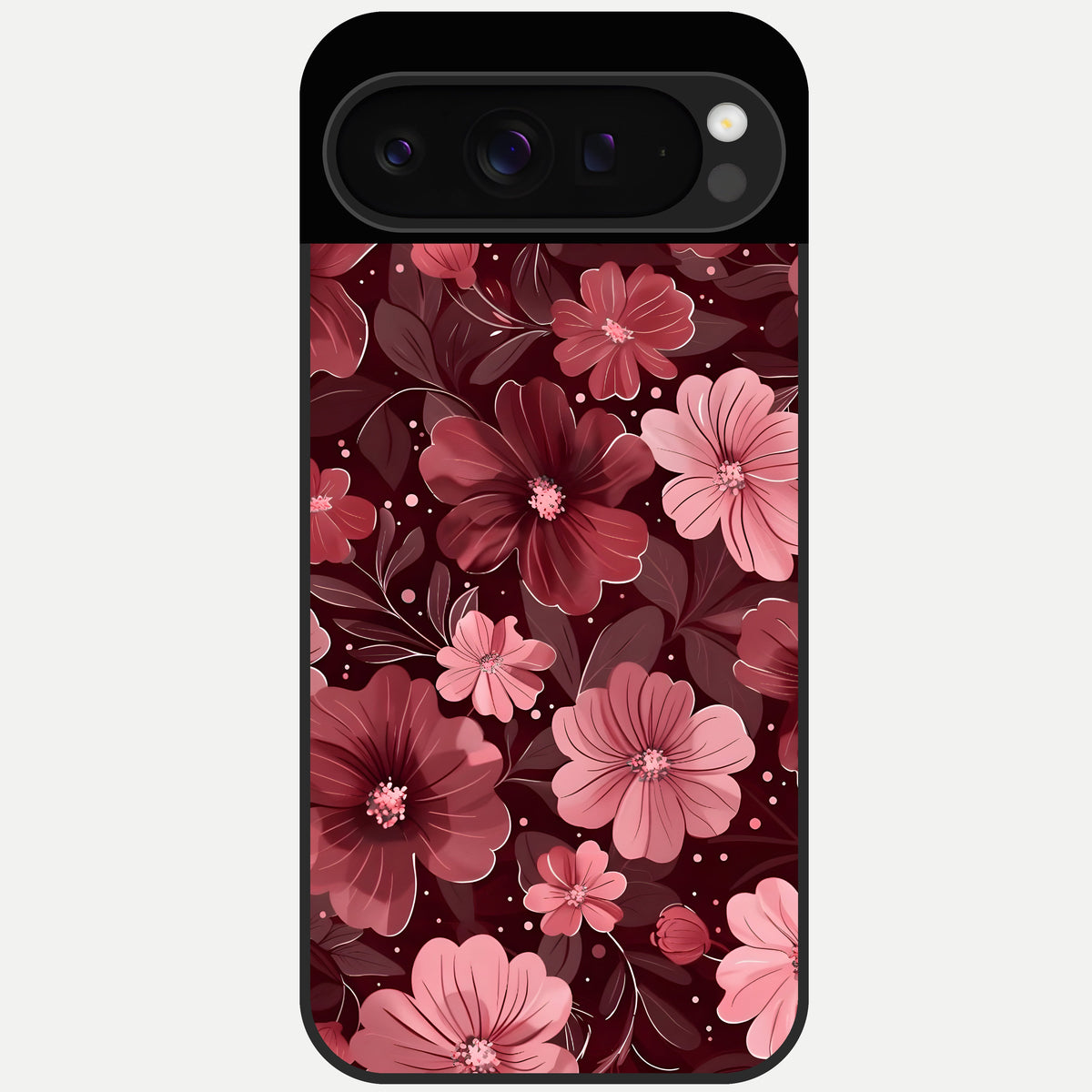  Flower Blush Bloom Glass Case For Google Pixel 9 Pro back cover – full design glossy printed glass finish