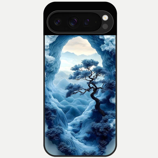  Frozen Serenity Gate Glass Case For Google Pixel 9 Pro back cover – full design glossy printed glass finish