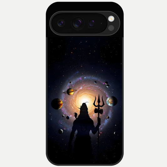  Galactic Shiva Vision Glass Case For Google Pixel 9 Pro back cover – full design glossy printed glass finish