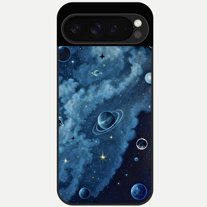  Galaxy Dream Space Glass Case For Google Pixel 9 Pro back cover – full design glossy printed glass finish