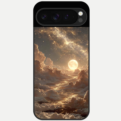  Golden Sky Dream Glass Case For Google Pixel 9 Pro back cover – full design glossy printed glass finish