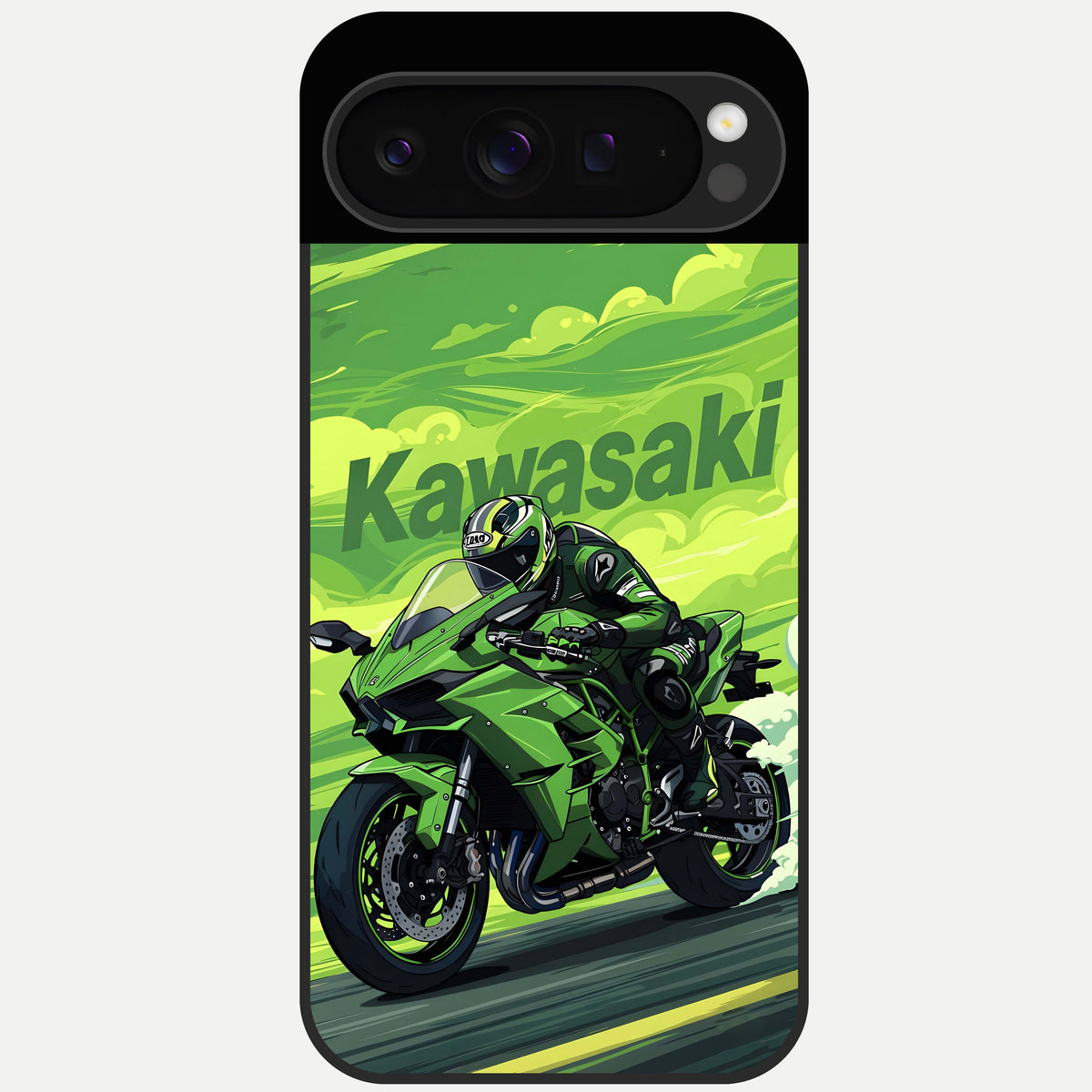  Greenery Sky Glass Case For Google Pixel 9 Pro back cover – full design glossy printed glass finish