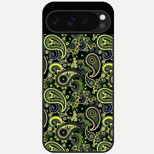  Green Lemon Glass Case For Google Pixel 9 Pro back cover – full design glossy printed glass finish