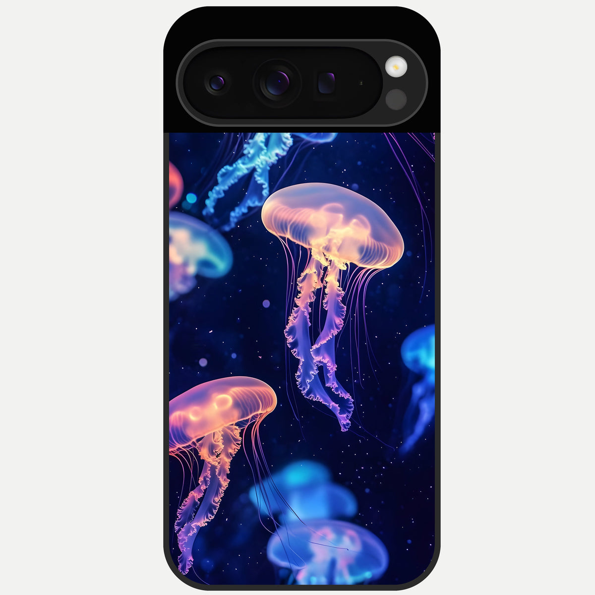  Jellyfish Pattern Glass Case For Google Pixel 9 Pro back cover – full design glossy printed glass finish