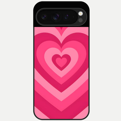  Layered Love Hearts Glass Case For Google Pixel 9 Pro back cover – full design glossy printed glass finish