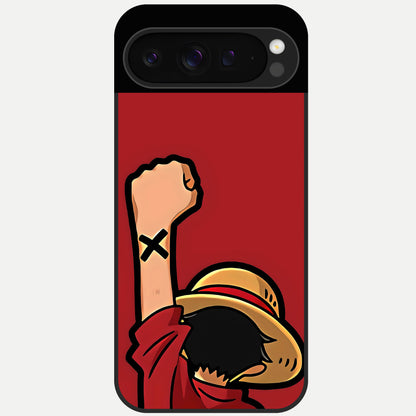  Luffy X Spirit Glass Case For Google Pixel 9 Pro back cover – full design glossy printed glass finish