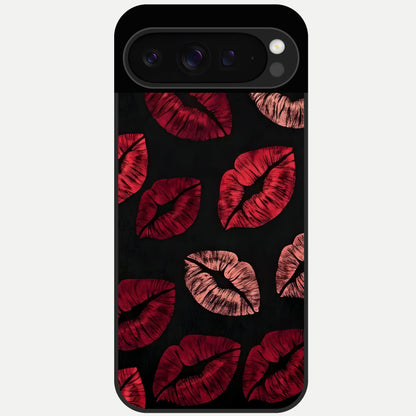  Midnight Kiss Love Glass Case For Google Pixel 9 Pro back cover – full design glossy printed glass finish
