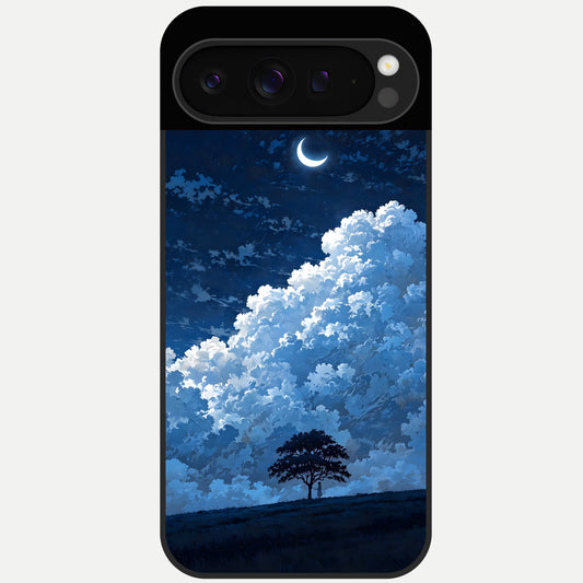  Midnight Sky Serenity Glass Case For Google Pixel 9 Pro back cover – full design glossy printed glass finish