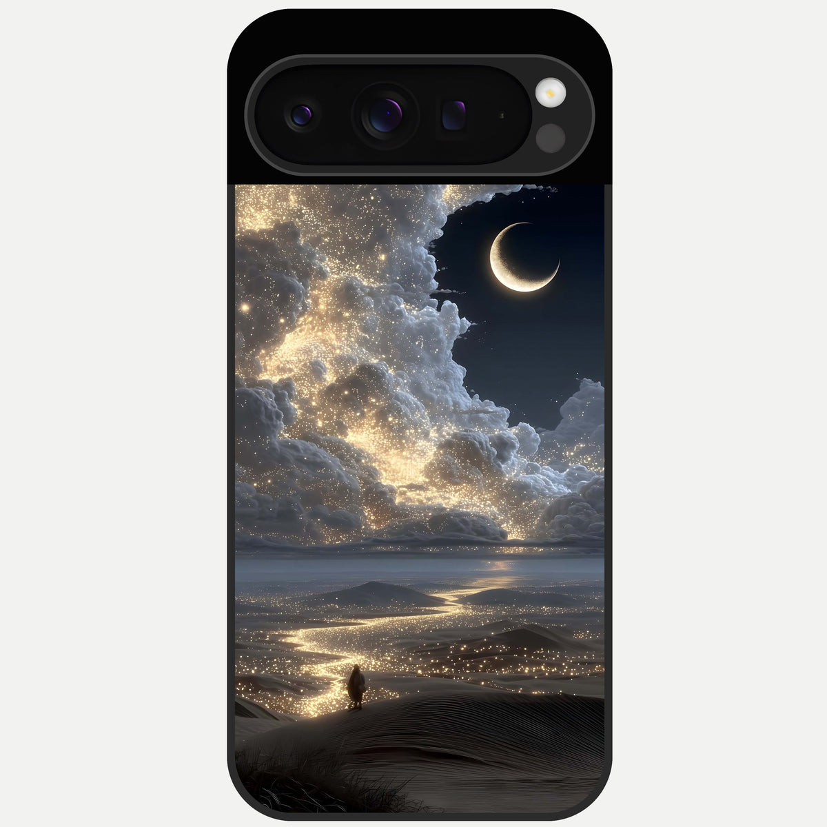  Moonlight Spark Path Glass Case For Google Pixel 9 Pro back cover – full design glossy printed glass finish