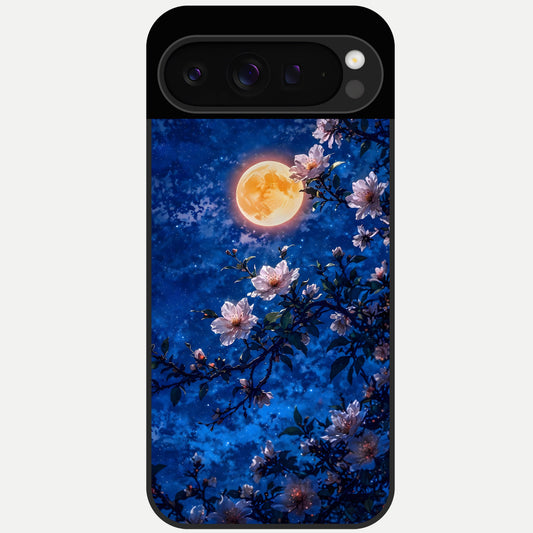  Moonlit Blossoms Night Glass Case For Google Pixel 9 Pro back cover – full design glossy printed glass finish